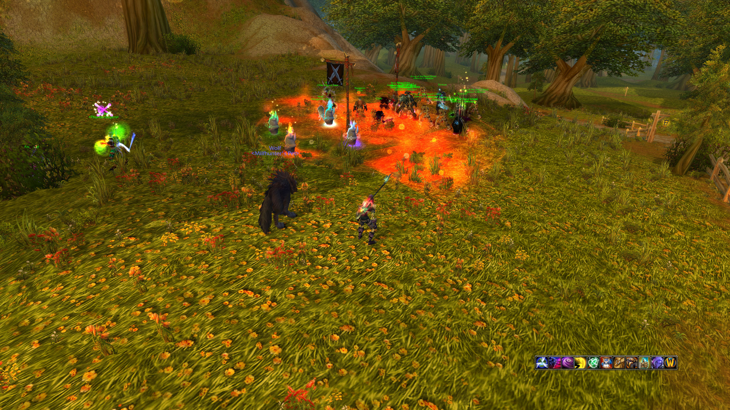PlayerBots clearing a dungeon